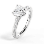 Christina Heart Cut Lab Grown Diamond 18Kt White Gold Engagement Ring - View 4