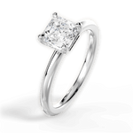 Brenda Asscher Cut Lab Grown Diamond Platinum Engagement Ring - View 2