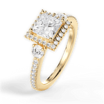 Julia Princess Cut Lab Grown Diamond 18Kt Yellow Gold Engagement Ring - View 4