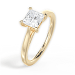 Angie Princess Cut Lab Grown Diamond 18Kt Yellow Gold Engagement Ring - View 4