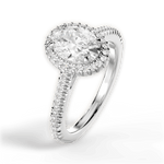 Jenny Oval Cut Lab Grown Diamond Platinum Engagement Ring - View 4