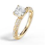 Gloria Asscher Cut Lab Grown Diamond 18Kt Yellow Gold Engagement Ring - View 4