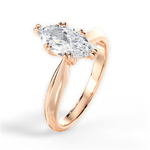 Claudia Marquise Cut Lab Grown Diamond 18Kt Rose Gold Engagement Ring - View 3