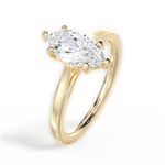 Angie Marquise Cut Lab Grown Diamond 18Kt Yellow Gold Engagement Ring - View 4