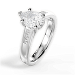 Brittany Pear Cut Lab Grown Diamond 18Kt White Gold Engagement Ring - View 4