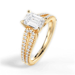Jessica Emerald Cut Lab Grown Diamond 18Kt Yellow Gold Engagement Ring - View 4