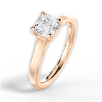Ariana Asscher Cut Lab Grown Diamond 18Kt Rose Gold Engagement Ring - View 4