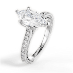 Gilda Marquise Cut Lab Grown Diamond 18Kt White Gold Engagement Ring - View 3