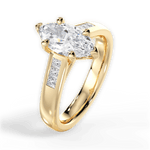Brittany Marquise Cut Lab Grown Diamond 18Kt Yellow Gold Engagement Ring - View 4