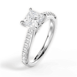 Elizabeth Princess Cut Lab Grown Diamond Platinum Engagement Ring - View 4