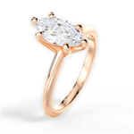 Casey Marquise Cut Lab Grown Diamond 18Kt Rose Gold Engagement Ring - View 3