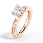 Katelyn Princess Cut Lab Grown Diamond 18Kt Rose Gold Engagement Ring - View 3