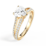 Kendra Heart Cut Lab Grown Diamond 18Kt Yellow Gold Engagement Ring - View 3