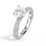 Kira Round Cut Lab Grown Diamond 18Kt White Gold Engagement Ring - View 3