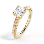 Caroline Asscher Cut Lab Grown Diamond 18Kt Yellow Gold Engagement Ring - View 3