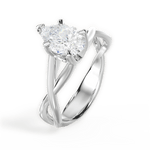 Aubrey Pear Cut Lab Grown Diamond 18Kt White Gold Engagement Ring - View 4
