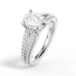 Jessica Oval Cut Lab Grown Diamond Platinum Engagement Ring - View 2