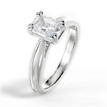 Camila Radiant Cut Lab Grown Diamond 14Kt White Gold Engagement Ring - View 4