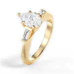 Emily Pear Cut Lab Grown Diamond 18Kt Yellow Gold Engagement Ring - View 2
