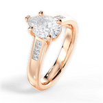 Brittany Pear Cut Lab Grown Diamond 18Kt Rose Gold Engagement Ring - View 2