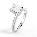 Alicia Emerald Cut Lab Grown Diamond 14Kt White Gold Engagement Ring - View 4