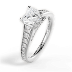 Leslie Heart Cut Lab Grown Diamond 18Kt White Gold Engagement Ring - View 2