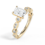 Edith Radiant Cut Lab Grown Diamond 18Kt Yellow Gold Engagement Ring - View 4