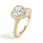 Jeanne Heart Cut Lab Grown Diamond 18Kt Yellow Gold Engagement Ring - View 4
