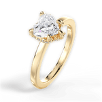 Gemma Heart Cut Lab Grown Diamond 18Kt Yellow Gold Engagement Ring - View 4