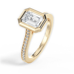 Deanna Emerald Cut Lab Grown Diamond 18Kt Yellow Gold Engagement Ring - View 4