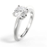 Amanda Round Cut Lab Grown Diamond Platinum Engagement Ring - View 4