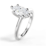 Alicia Marquise Cut Lab Grown Diamond 14Kt White Gold Engagement Ring - View 4