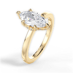 Gemma Marquise Cut Lab Grown Diamond 18Kt Yellow Gold Engagement Ring - View 2