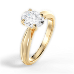 Colleen Oval Cut Lab Grown Diamond 18Kt Yellow Gold Engagement Ring - View 4