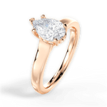 Carol Pear Cut Lab Grown Diamond 18Kt Rose Gold Engagement Ring - View 3