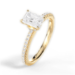 Giselle Radiant Cut Lab Grown Diamond 18Kt Yellow Gold Engagement Ring - View 4