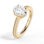 Janet Oval Cut Lab Grown Diamond 18Kt Yellow Gold Engagement Ring - View 2