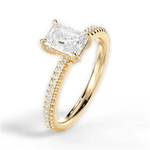 Helen Radiant Cut Lab Grown Diamond 18Kt Yellow Gold Engagement Ring - View 4