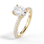 Madeline Oval Cut Lab Grown Diamond 18Kt Yellow Gold Engagement Ring - View 4