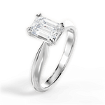 Anastasia Emerald Cut Lab Grown Diamond 14Kt White Gold Engagement Ring - View 2