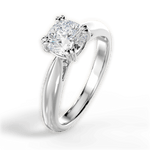 Camila Cushion Cut Lab Grown Diamond 18Kt White Gold Engagement Ring - View 4