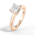 Brianna Princess Cut Lab Grown Diamond 18Kt Rose Gold Engagement Ring - View 4