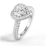 Kim Heart Cut Lab Grown Diamond 18Kt White Gold Engagement Ring - View 4