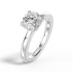 Gemma Round Cut Lab Grown Diamond Platinum Engagement Ring - View 2