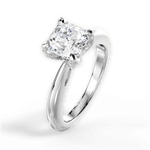 Elaine Asscher Cut Lab Grown Diamond 18Kt White Gold Engagement Ring - View 3