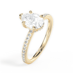 Janice Pear Cut Lab Grown Diamond 18Kt Yellow Gold Engagement Ring - View 4