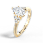 Celeste Pear Cut Lab Grown Diamond 18Kt Yellow Gold Engagement Ring - View 2