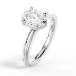 Brenda Oval Cut Lab Grown Diamond Platinum Engagement Ring - View 4