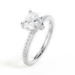 Janice Heart Cut Lab Grown Diamond 14Kt White Gold Engagement Ring - View 3
