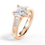 Brittany Heart Cut Lab Grown Diamond 18Kt Rose Gold Engagement Ring - View 2